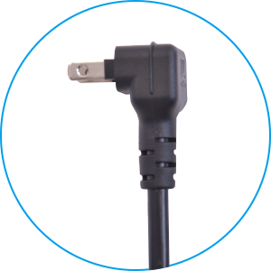 L-shaped power cord
