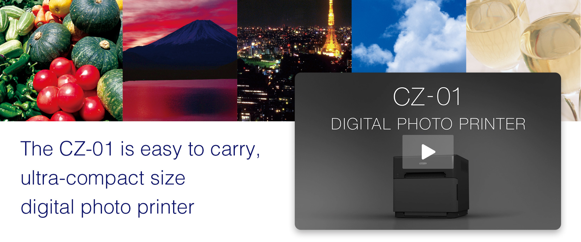 Easy to carry, ultra-compact size digital photo printer